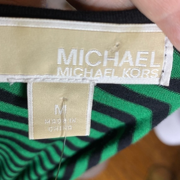 Micheal Micheal Kors Green Striped Top Size M - Picture 4 of 6